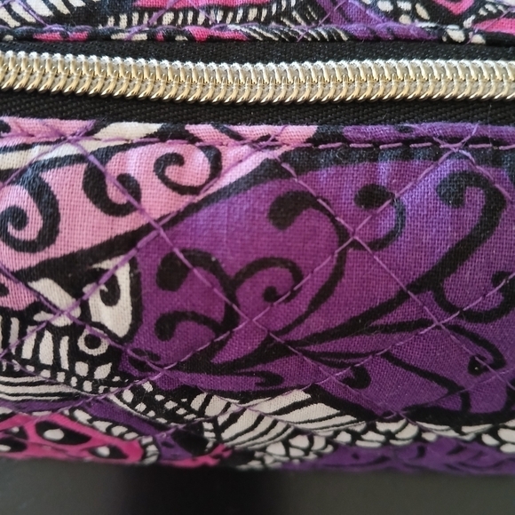 Dabney Lee Cosmetic Bag Pouch Travel Makeup Quilted Paisley Cotton - Picture 8 of 9